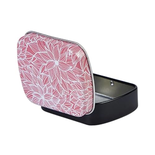 SAPIIKEF 1 PC Mini Zinn Metall Box versiegelt Glas Verpackung Boxen Schmuck Candy Box kleine Lagerung Dosen Münze(Navy Blue) von SAPIIKEF