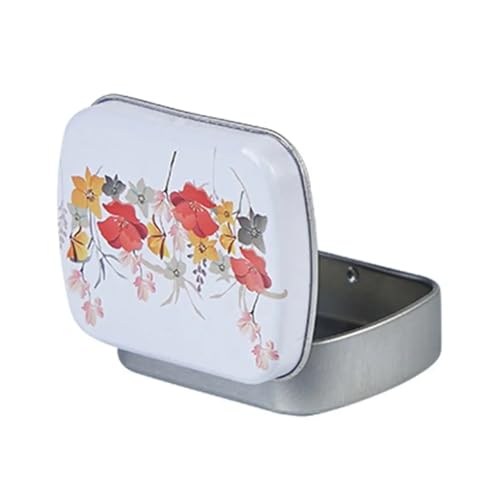 SAPIIKEF 1 PC Mini Zinn Metall Box versiegelt Glas Verpackung Boxen Schmuck Candy Box kleine Lagerung Dosen Münze(Silver) von SAPIIKEF