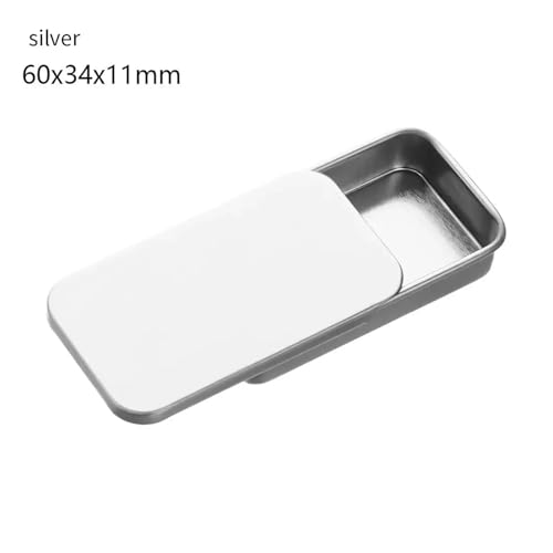 SAPIIKEF 1 PC Mini Zinn Metall Box versiegelt Glas Verpackung Boxen Schmuck Candy Box kleine Lagerung Dosen Münze(Sky Blue) von SAPIIKEF
