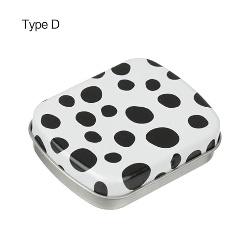 SAPIIKEF 1 PC Mini Zinn Metall Box versiegelt Glas Verpackung Boxen Schmuck Candy Box kleine Lagerung Dosen Münze(White) von SAPIIKEF