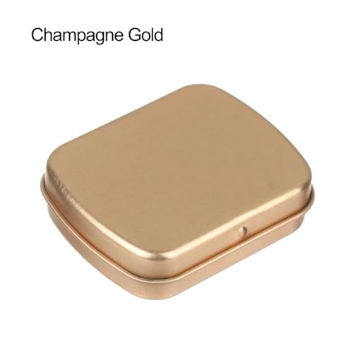 SAPIIKEF 1 PC Mini Zinn Metall Box versiegelt Glas Verpackung Boxen Schmuck Candy Box kleine Lagerung Dosen Münze(Yellow) von SAPIIKEF