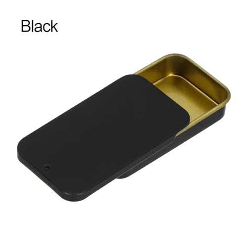 SAPIIKEF 1 Stück rechteckige Leere Mini-Blechdose aus Metall Weißblech Push Candy Pillendosen Behälter Jar Scharnierbehälter(Dark Khaki) von SAPIIKEF