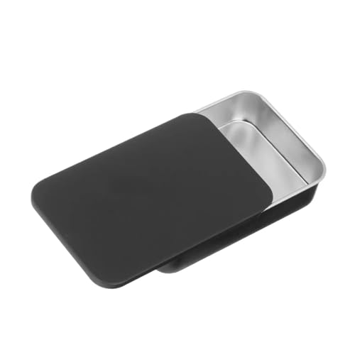 SAPIIKEF 1 Stück rechteckige Leere Mini-Blechdose aus Metall Weißblech Push Candy Pillendosen Behälter Jar Scharnierbehälter(Light Yellow) von SAPIIKEF