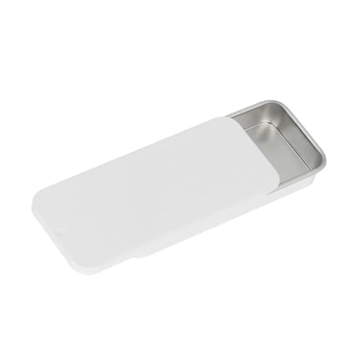 SAPIIKEF 1 Stück rechteckige Leere Mini-Blechdose aus Metall Weißblech Push Candy Pillendosen Behälter Jar Scharnierbehälter(Orange) von SAPIIKEF