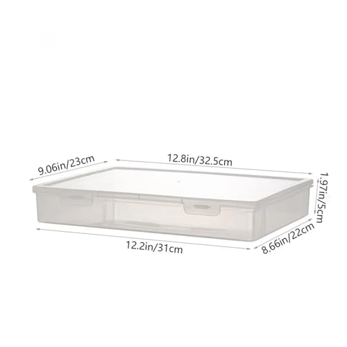 SAPIIKEF 1 Stück verschleißfeste transparente A4-Dateiaufbewahrungsbox, praktische Datensortierungs-Dateibox, Desktop-Büro-Testpapier-Organizer(L) von SAPIIKEF