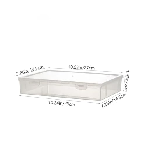 SAPIIKEF 1 Stück verschleißfeste transparente A4-Dateiaufbewahrungsbox, praktische Datensortierungs-Dateibox, Desktop-Büro-Testpapier-Organizer(M) von SAPIIKEF