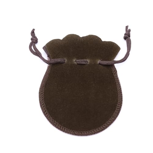 SAPIIKEF 10 Teile/los Samt Kordelzug Geschenke Taschen Kürbis-Förmigen Schmuck Lagerung Beutel Party Tragbare Präsentieren Drawable Verpackung Taschen(Brown,9x12cm) von SAPIIKEF