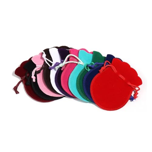 SAPIIKEF 10 Teile/los Samt Kordelzug Geschenke Taschen Kürbis-Förmigen Schmuck Lagerung Beutel Party Tragbare Präsentieren Drawable Verpackung Taschen(Mixed Color,7x9cm) von SAPIIKEF