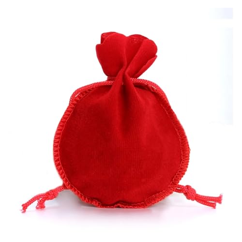 SAPIIKEF 10 Teile/los Samt Kordelzug Geschenke Taschen Kürbis-Förmigen Schmuck Lagerung Beutel Party Tragbare Präsentieren Drawable Verpackung Taschen(Red,9x12cm) von SAPIIKEF