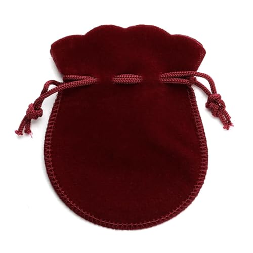 SAPIIKEF 10 Teile/los Samt Kordelzug Geschenke Taschen Kürbis-Förmigen Schmuck Lagerung Beutel Party Tragbare Präsentieren Drawable Verpackung Taschen(Wine red,7x9cm) von SAPIIKEF