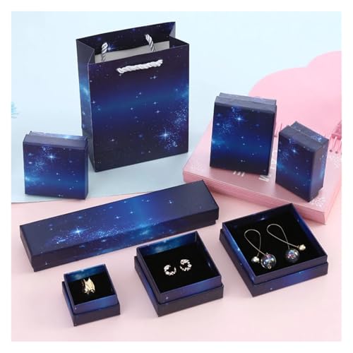 SAPIIKEF 12er-Pack weiß-Schwarze Karton-Schmuckschatulle for Ohrringe, Ringe, Halsketten, Aufbewahrungsboxen, Kraftpapier, Reise-Hochzeitsgeschenk, Staubschutzhülle(Silver,9x9x3cm) von SAPIIKEF