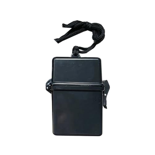 SAPIIKEF 3 Zoll transparente Aufbewahrungsbox Fotokartenhalter mit Seil wasserdichte Kartenhülle Outdoor quadratische staubdichte Box Foto-Aufbewahrungsbox(Black) von SAPIIKEF
