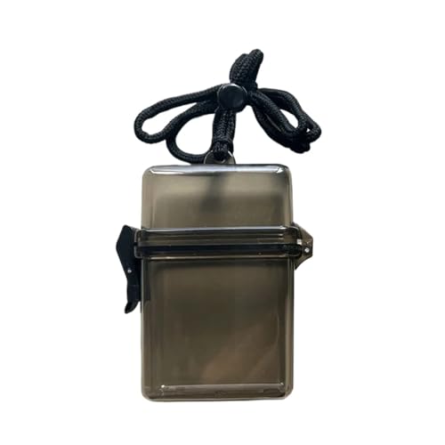 SAPIIKEF 3 Zoll transparente Aufbewahrungsbox Fotokartenhalter mit Seil wasserdichte Kartenhülle Outdoor quadratische staubdichte Box Foto-Aufbewahrungsbox(Gray) von SAPIIKEF