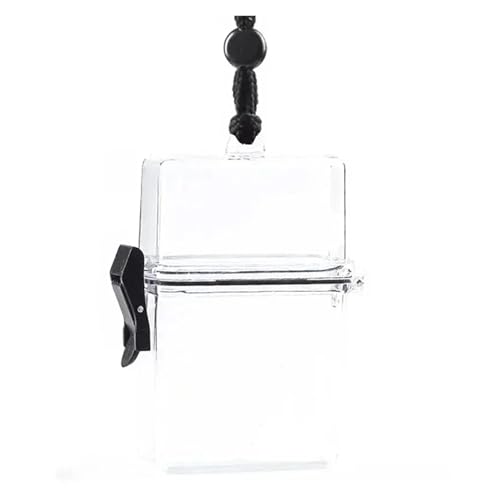SAPIIKEF 3 Zoll transparente Aufbewahrungsbox Fotokartenhalter mit Seil wasserdichte Kartenhülle Outdoor quadratische staubdichte Box Foto-Aufbewahrungsbox(White) von SAPIIKEF