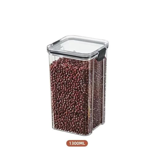 SAPIIKEF 460–1800 ml Sets for die Küche, stapelbar, versiegelt, Kunststoff-Aufbewahrungsbox, Mehrkorn-Tankflasche, Trockenfrüchte-Tee-Aufbewahrungsbehälter(1300ml x1) von SAPIIKEF