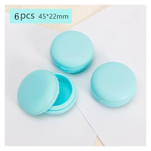 SAPIIKEF 6 Teile/Satz Farben Schmuck Perlen Organizer Box Mini Macaron Reise Ringe Lagerung Schöne Candy Farbe Fall Kunststoff(Light Blue) von SAPIIKEF