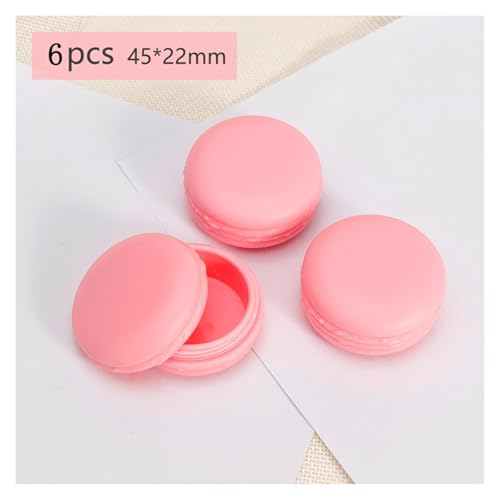SAPIIKEF 6 Teile/Satz Farben Schmuck Perlen Organizer Box Mini Macaron Reise Ringe Lagerung Schöne Candy Farbe Fall Kunststoff(Pink) von SAPIIKEF