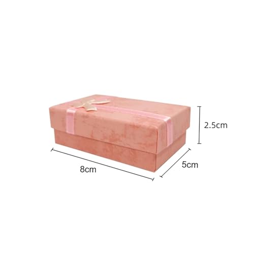 SAPIIKEF 6 Teile/los Papier Schmuck Boxen Ringe Ohrringe Halsketten Lagerung Organizer Geschenk Box Wolke Bowknot Schmuck Verpackung Box 5 * 8 * 2,5 cm(Pink) von SAPIIKEF