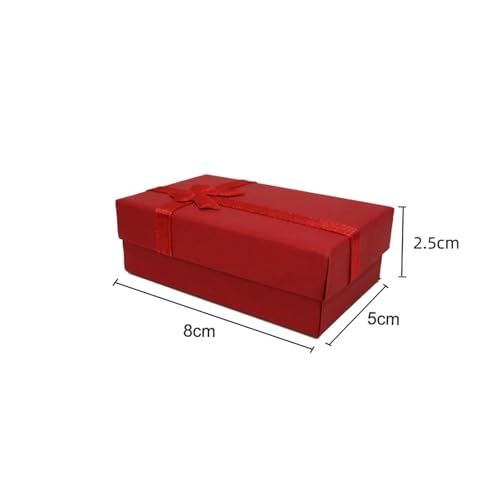 SAPIIKEF 6 Teile/los Papier Schmuck Boxen Ringe Ohrringe Halsketten Lagerung Organizer Geschenk Box Wolke Bowknot Schmuck Verpackung Box 5 * 8 * 2,5 cm(Red) von SAPIIKEF