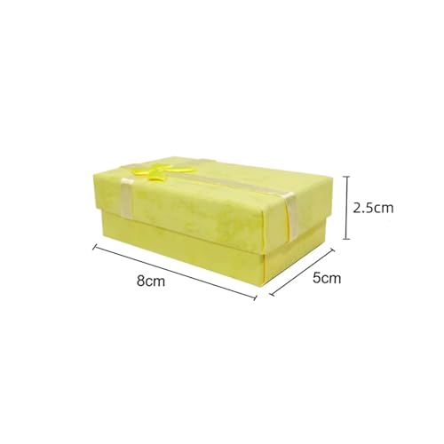 SAPIIKEF 6 Teile/los Papier Schmuck Boxen Ringe Ohrringe Halsketten Lagerung Organizer Geschenk Box Wolke Bowknot Schmuck Verpackung Box 5 * 8 * 2,5 cm(Yellow) von SAPIIKEF