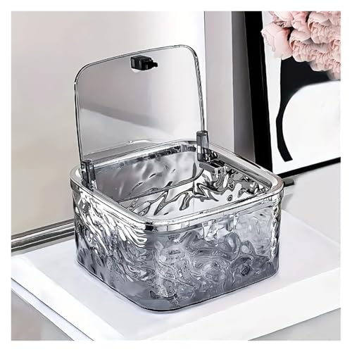 SAPIIKEF Aufbewahrungsbox for Haarschmuck, transparenter Acryl-Organizer for Haargummis, for Stirnbänder, Schleifen, Wattestäbchen, Badezimmer(1pcs Clear Black) von SAPIIKEF