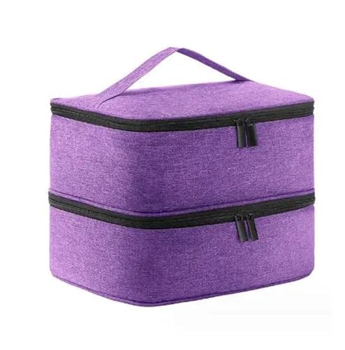SAPIIKEF Aufbewahrungstasche for Nagellack, Tasche for ätherische Öle, tragbares kosmetisches Nagelpflegeset, Aufbewahrungsbox for Nagelpflegewerkzeuge(Purple) von SAPIIKEF