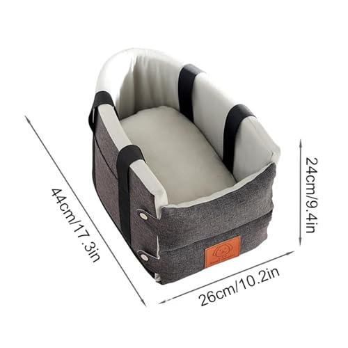 SAPIIKEF Auto 3-in-1 Hunde-Booster, Auto-Katzentasche, Katzenbett for kleine Hunde und Katzen, Haustierauto, Hunde-Handgepäcktasche, tragbares Haustierbett(Dark Grey) von SAPIIKEF