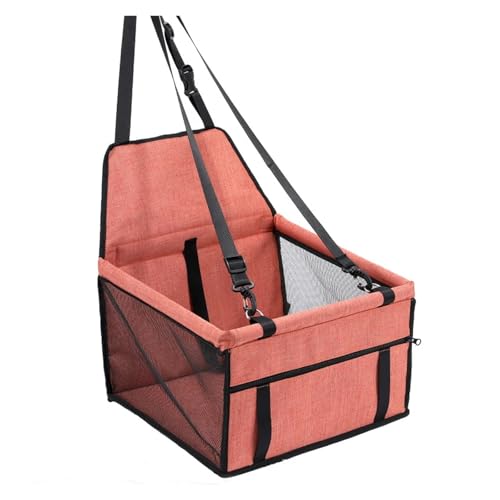 SAPIIKEF Auto 3-in-1 Hunde-Booster, Auto-Katzentasche, Katzenbett for kleine Hunde und Katzen, Haustierauto, Hunde-Handgepäcktasche, tragbares Haustierbett(Orange) von SAPIIKEF