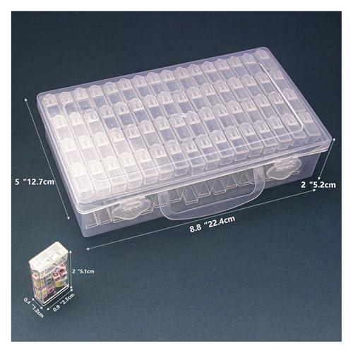 SAPIIKEF EIN Stück mit 64 Fächern, Organizer-Box for Diamantmalerei, Perlen, Charms, Schmuckzubehör, Aufbewahrungsbox-Set, Behälter, Künstlerbedarf von SAPIIKEF