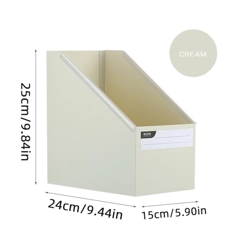 SAPIIKEF Faltbare Aufbewahrungsbox for Schreibtischbücher for Studenten, Sortierung, Größe A4, Büromaterial for Verschiedene Funktionen(Beige) von SAPIIKEF