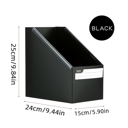 SAPIIKEF Faltbare Aufbewahrungsbox for Schreibtischbücher for Studenten, Sortierung, Größe A4, Büromaterial for Verschiedene Funktionen(Black) von SAPIIKEF