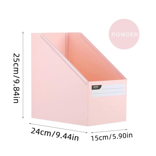 SAPIIKEF Faltbare Aufbewahrungsbox for Schreibtischbücher for Studenten, Sortierung, Größe A4, Büromaterial for Verschiedene Funktionen(Pink) von SAPIIKEF