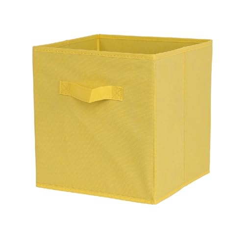 SAPIIKEF Faltbare Stoff-Aufbewahrungswürfel, Schublade for Schrank und Spielzeugaufbewahrung, Haushaltswaren, Kleidung(Yellow) von SAPIIKEF