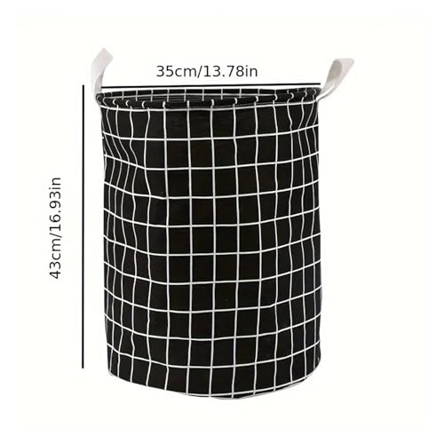 SAPIIKEF Foldable Waterproof Dirty Clothes Basket Toy Storage Bucket Bathroom Clothes Laundry Basket(Heisedahao) von SAPIIKEF