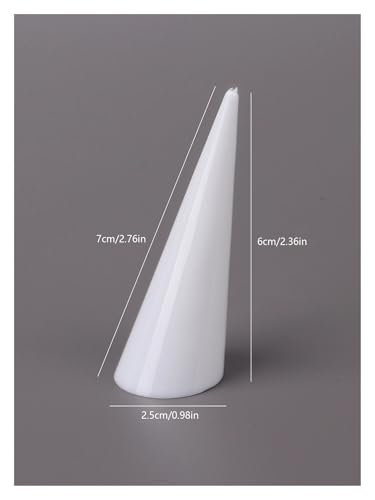 SAPIIKEF Großhandel Klar Acryl Riangle Konische Ring Display Schmuck Lagerung Kunststoff Ring Display Stand for Ring(White) von SAPIIKEF