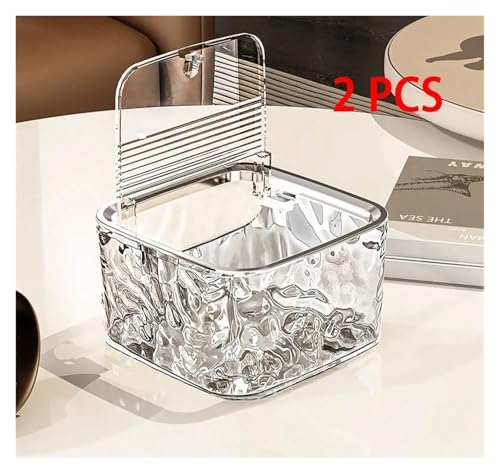 SAPIIKEF Haar-Accessoires, transparent, Organizer, Acryl, Aufbewahrungsbox mit Deckel, for Mädchen, Zuhause, Schreibtisch, Schmuck, Badezimmer-Accessoires, Aufbewahrungsbox(Clear x 2) von SAPIIKEF