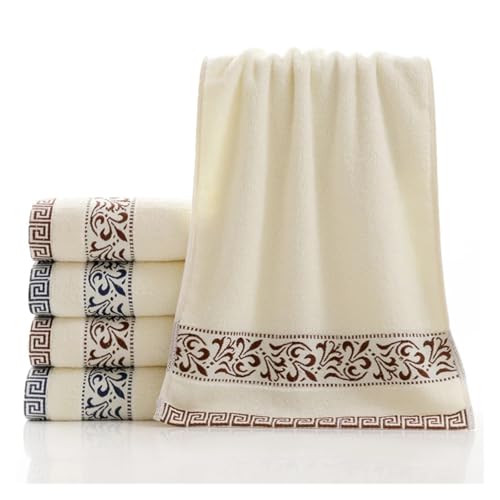 SAPIIKEF Handtuch aus Reiner Baumwolle, Mikrofaser, schnell trocknendes Haarhandtuch, Gesichtswasch- und Badehandtuch aus Baumwolle for Erwachsene, weich und saugfähig(Brown) von SAPIIKEF