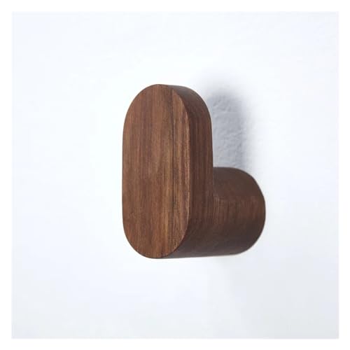 SAPIIKEF Holzhaken, dekorativer Schlüsselhalter, Türhänger, Wandgarderobe, Mehrzweck-Küchen- und Badezimmerzubehör, Aufbewahrungs-Gadgets, Organisation(Black Walnut) von SAPIIKEF