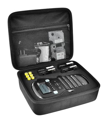 SAPIIKEF Hülle kompatibel mit DYMO Etikettendrucker LabelManager 160/280 Tragbarer Etikettendrucker, Etikettendrucker-Aufbewahrungs-Organizer for AC-Adapter(Black) von SAPIIKEF