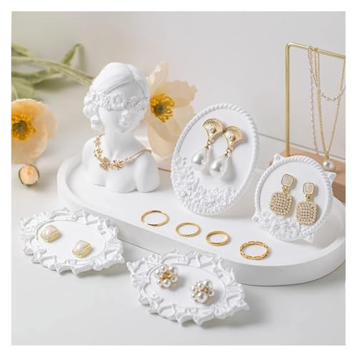 SAPIIKEF INS Schmuck Display Rahmen weiß Gips Schmuck Ohrringe Ohrringe Display Rahmen Ohrringe Foto Requisiten Dekoration(Style 7) von SAPIIKEF