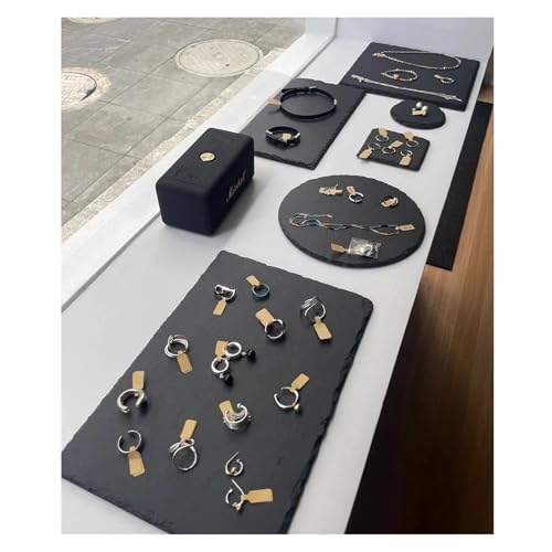 SAPIIKEF INS schwarz naturstein schmuck Fotografie schmuck Platte Requisiten Dekoration Fotografie kleine objekte kreative Hintergrund(Style 1) von SAPIIKEF