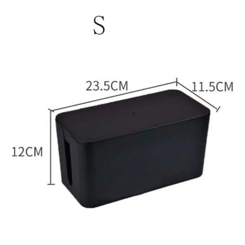 SAPIIKEF Kabelaufbewahrungsbox Desktop-Steckdosenleisten-Aufbewahrungsbox Staubdichte Steckdosen-Aufbewahrungsbox Home Wire Case Kabelmanagement Kabel-Organizer(Balck-s) von SAPIIKEF