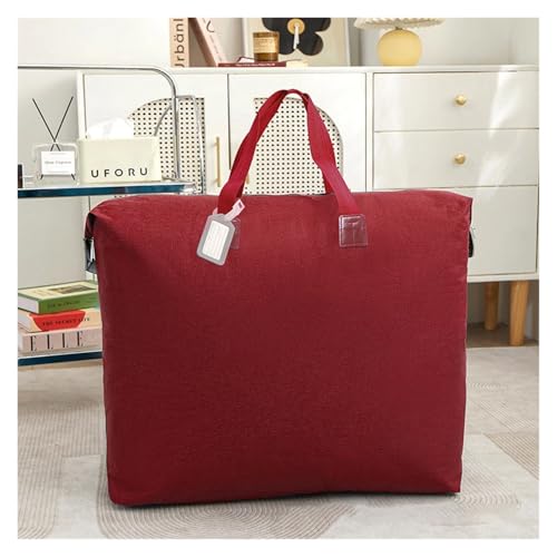 SAPIIKEF Kindergarten Quilt Aufbewahrungstasche Home Kinder beladen Gepäck Umzug Packtasche Kleiderschrank Organisation und Lagerung(Wine red,S 48x40x12cm) von SAPIIKEF