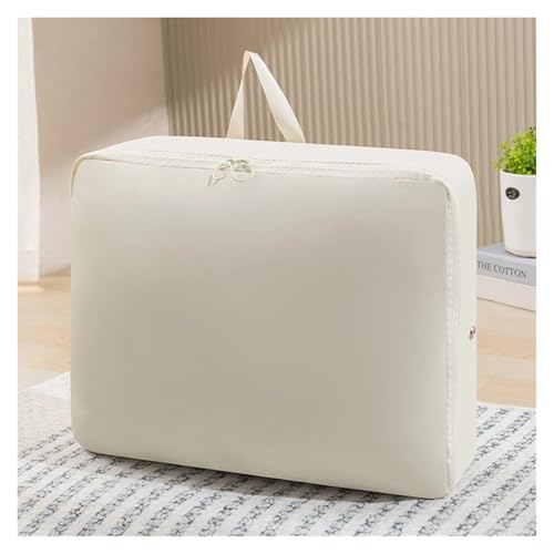 SAPIIKEF Kompressionsverpackung for Kleidung, Daunenjacke, Baumwollsteppdecke, Aufbewahrung, faltbar, super platzsparend, selbstkomprimierender Organizer(Off White,40x30x12cm) von SAPIIKEF