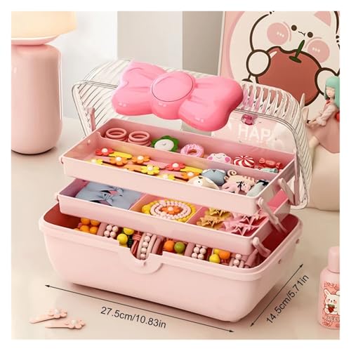 SAPIIKEF Mehrschichtiger Haarnadel-Organizer, süßes Schmucketui for Mädchen, Kopfseil, Stirnband, Präsentationsständer, Aufbewahrungsbox for Kinderhaarschmuck von SAPIIKEF