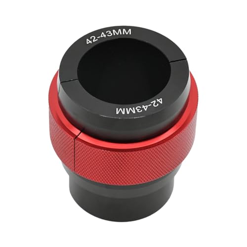 SAPIIKEF Motorrad CNC 38-50MM Gabel Öl Dichtung Fahrer Werkzeug Öl Dichtung Schlüssel Aluminium for XC SX EXC XCF SXF(42mm-43mm Red) von SAPIIKEF