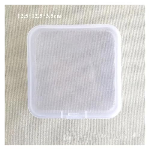 SAPIIKEF Quadratische transparente Aufbewahrungsbox aus Kunststoff for Schmuck, Perlen, Behälter, Angelwerkzeuge, Zubehörbox, Kleinteile, Kleinigkeiten, Organizer(Coffee) von SAPIIKEF