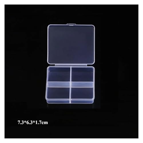SAPIIKEF Quadratische transparente Aufbewahrungsbox aus Kunststoff for Schmuck, Perlen, Behälter, Angelwerkzeuge, Zubehörbox, Kleinteile, Kleinigkeiten, Organizer(DEEP Blue) von SAPIIKEF