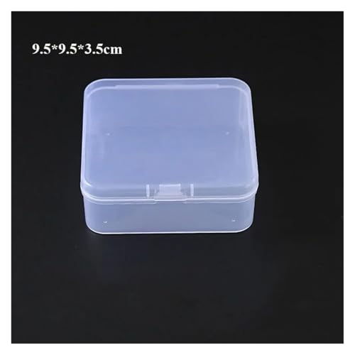 SAPIIKEF Quadratische transparente Aufbewahrungsbox aus Kunststoff for Schmuck, Perlen, Behälter, Angelwerkzeuge, Zubehörbox, Kleinteile, Kleinigkeiten, Organizer(Deep Green) von SAPIIKEF