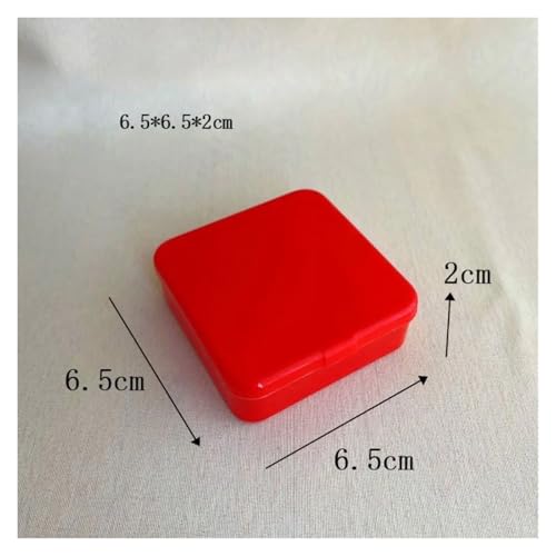 SAPIIKEF Quadratische transparente Aufbewahrungsbox aus Kunststoff for Schmuck, Perlen, Behälter, Angelwerkzeuge, Zubehörbox, Kleinteile, Kleinigkeiten, Organizer(Fuchsia) von SAPIIKEF